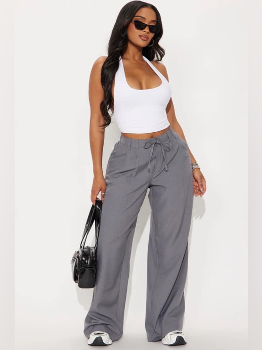 Fashion Nova Kami Wide Leg Trouser Pants